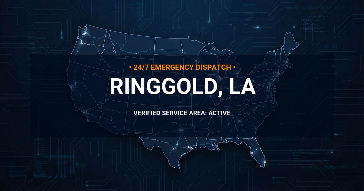 Emergency Plumbing Dispatch Map for Plumbing Services: Ringgold, LA