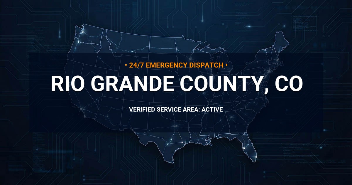 Emergency Plumbing Dispatch Map for Rio Grande County Plumbing Logistics