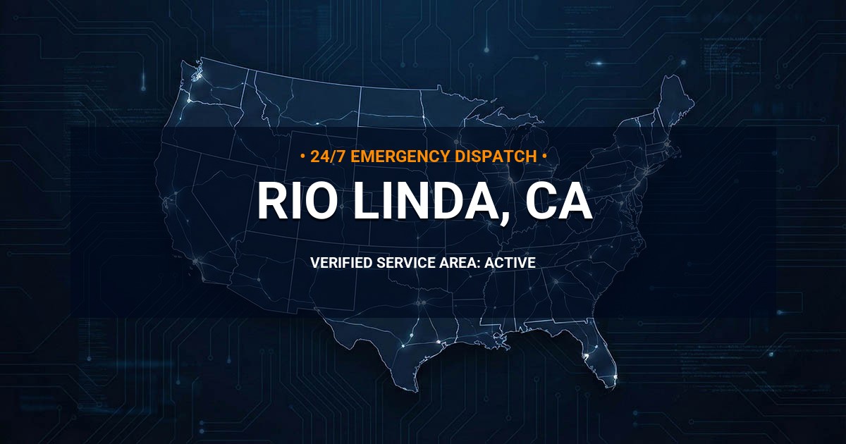 Emergency Plumbing Dispatch Map for Plumbing Services: Rio Linda, CA