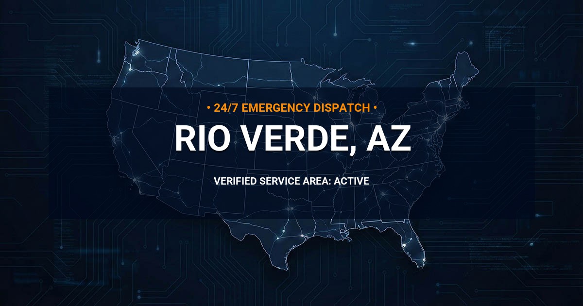 Emergency Plumbing Dispatch Map for Plumbing Services: Rio Verde, AZ