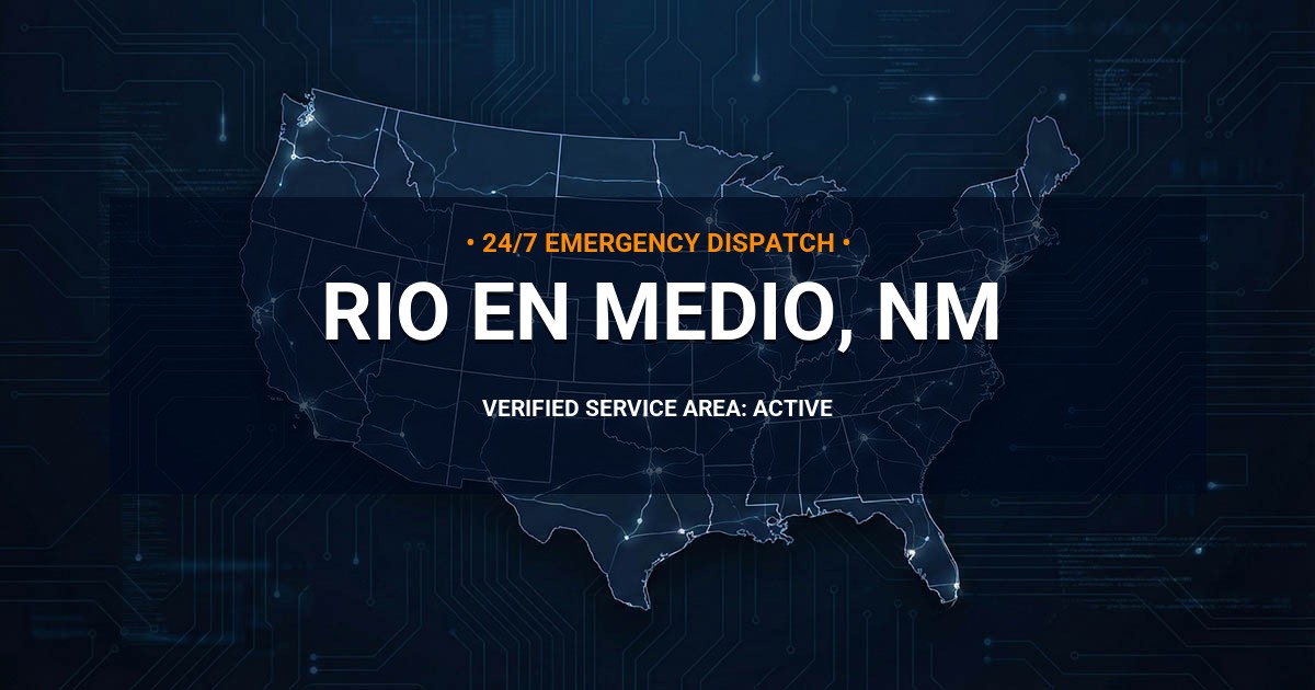 Emergency Plumbing Dispatch Map for Plumbing Services: Rio en Medio, NM