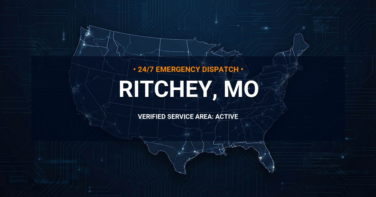 Emergency Plumbing Dispatch Map for Plumbing Services: Ritchey, MO