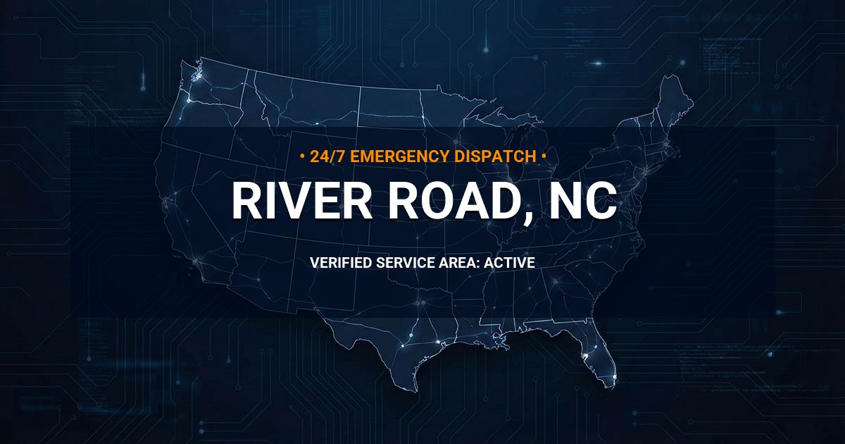 Emergency Plumbing Dispatch Map for Plumbing Services: River Road, NC