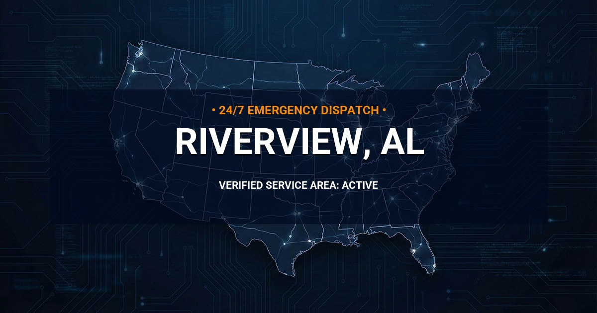 Emergency Plumbing Dispatch Map for Plumbing Services: Riverview, AL