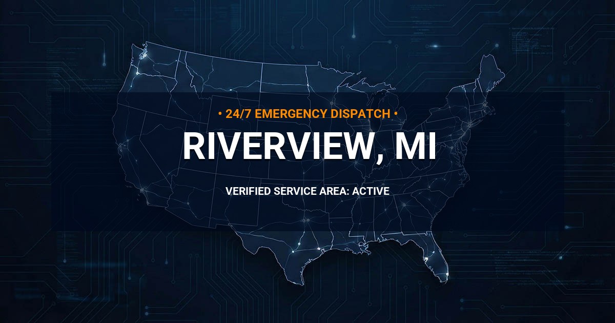 Emergency Plumbing Dispatch Map for Plumbing Services: Riverview, MI