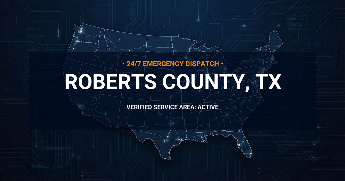 Emergency Plumbing Dispatch Map for Roberts County Plumbing Logistics