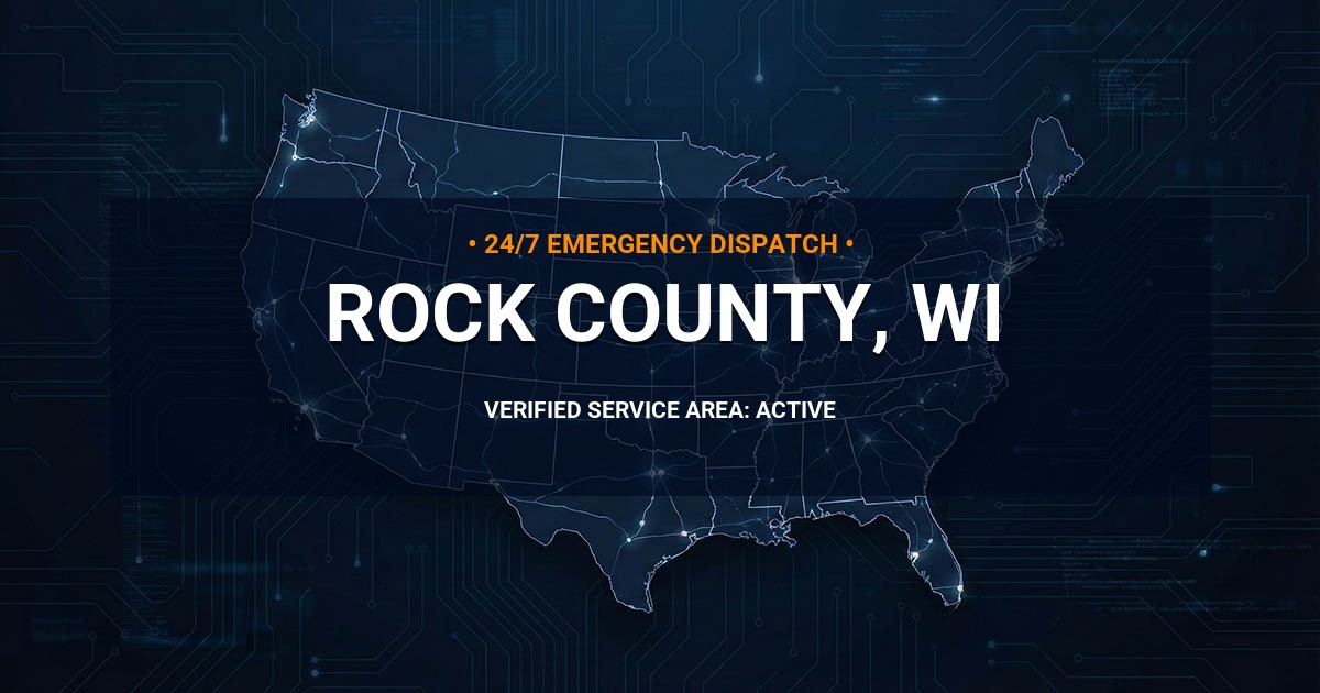 Emergency Plumbing Dispatch Map for Rock County Plumbing Logistics