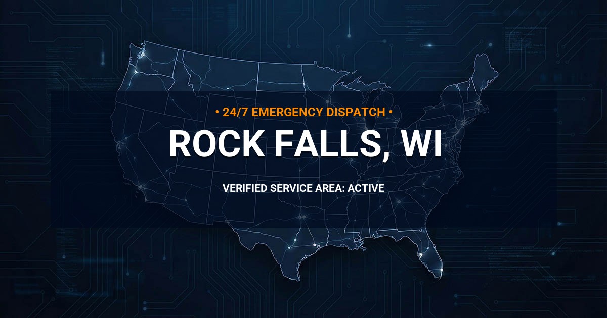 Emergency Plumbing Dispatch Map for Plumbing Services: Rock Falls, WI