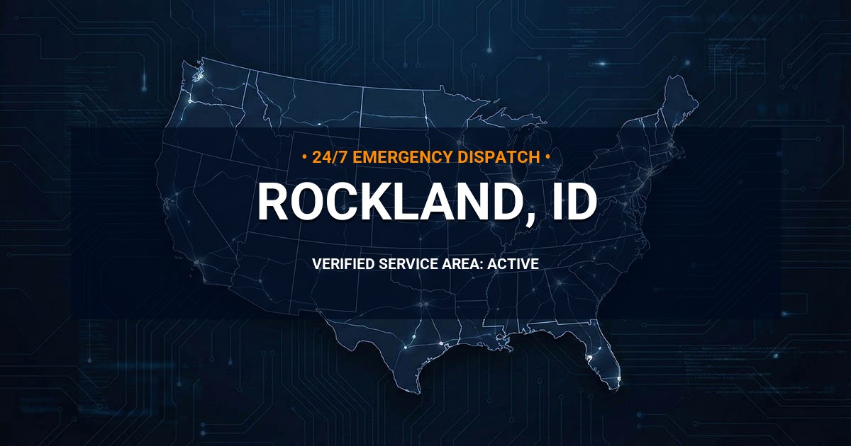 Emergency Plumbing Dispatch Map for Plumbing Services: Rockland, ID