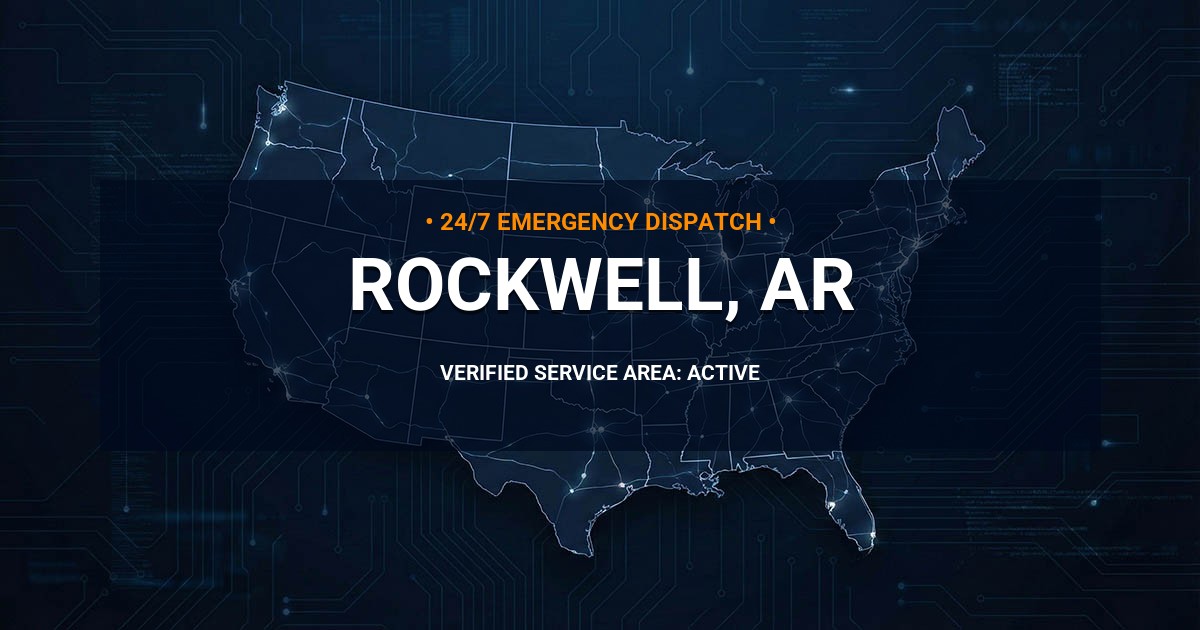 Emergency Plumbing Dispatch Map for Plumbing Services: Rockwell, AR