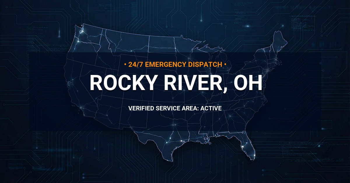 Emergency Plumbing Dispatch Map for Plumbing Services: Rocky River, OH