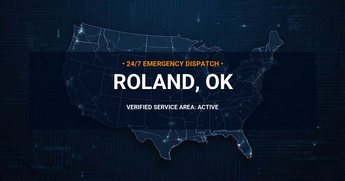 Emergency Plumbing Dispatch Map for Plumbing Services: Roland, OK