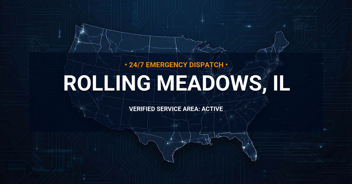 Emergency Plumbing Dispatch Map for Plumbing Services: Rolling Meadows, IL