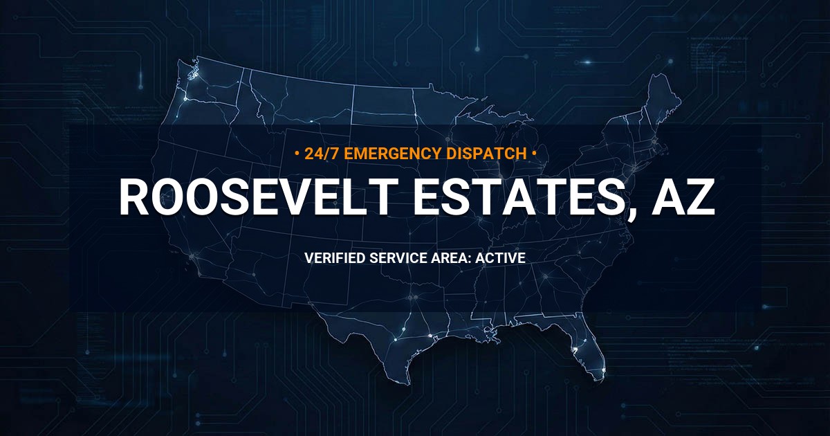 Emergency Plumbing Dispatch Map for Plumbing Services: Roosevelt Estates, AZ