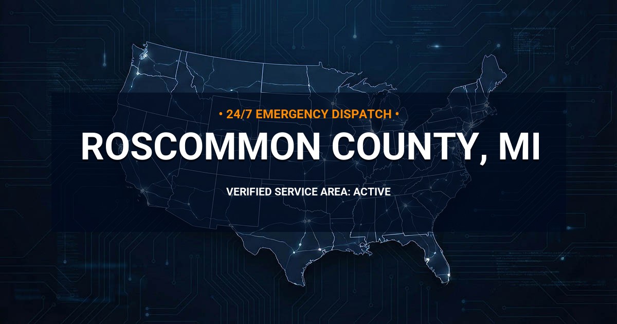 Emergency Plumbing Dispatch Map for Roscommon County Plumbing Logistics