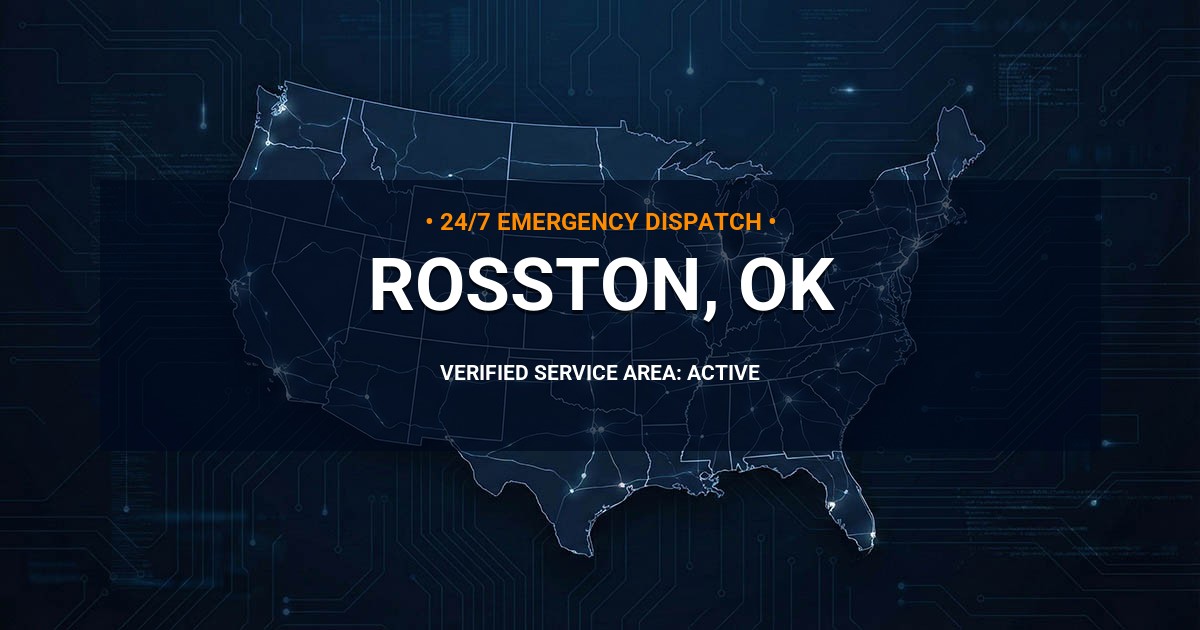 Emergency Plumbing Dispatch Map for Plumbing Services: Rosston, OK
