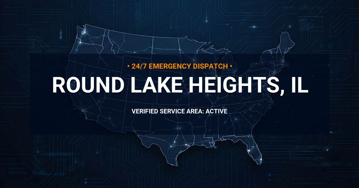 Emergency Plumbing Dispatch Map for Plumbing Services: Round Lake Heights, IL