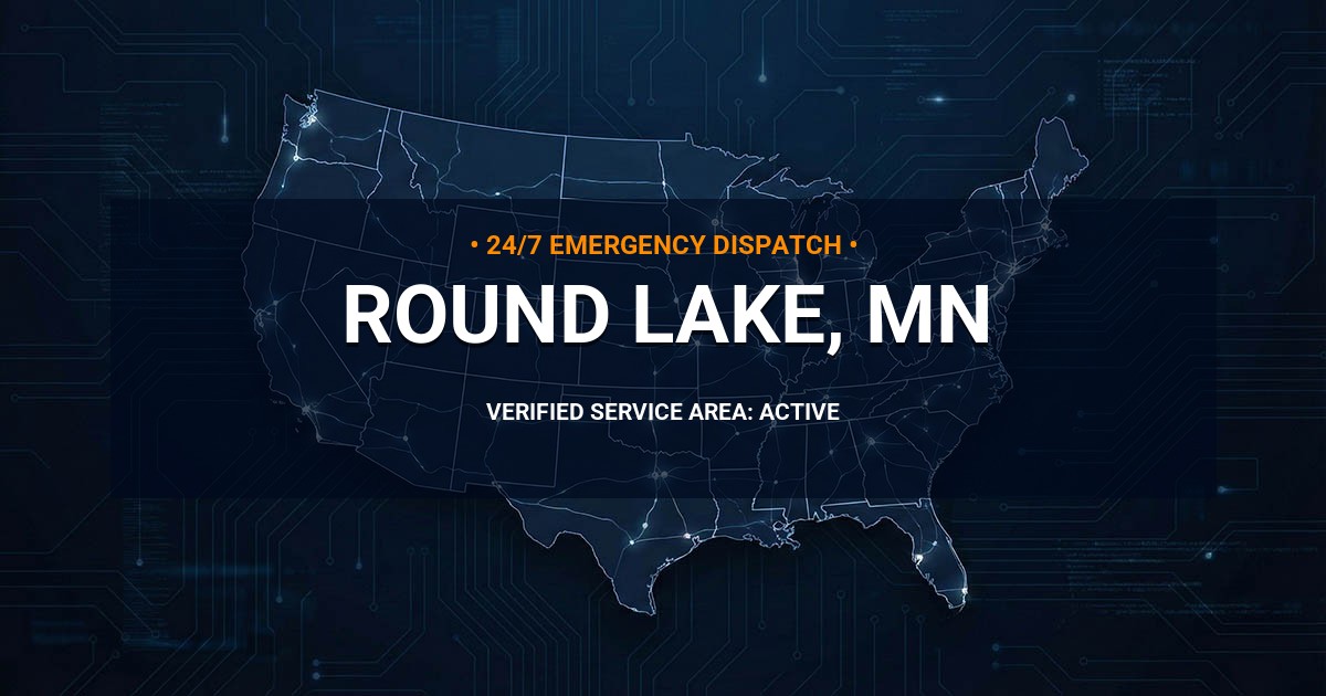 Emergency Plumbing Dispatch Map for Plumbing Services: Round Lake, MN