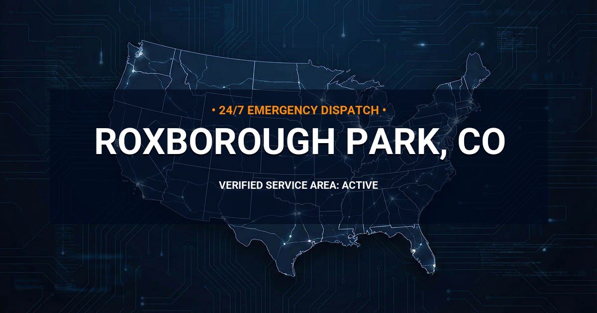 Emergency Plumbing Dispatch Map for Plumbing Services: Roxborough Park, CO
