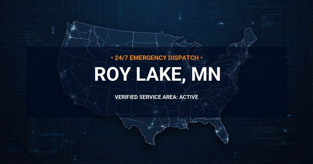 Emergency Plumbing Dispatch Map for Plumbing Services: Roy Lake, MN