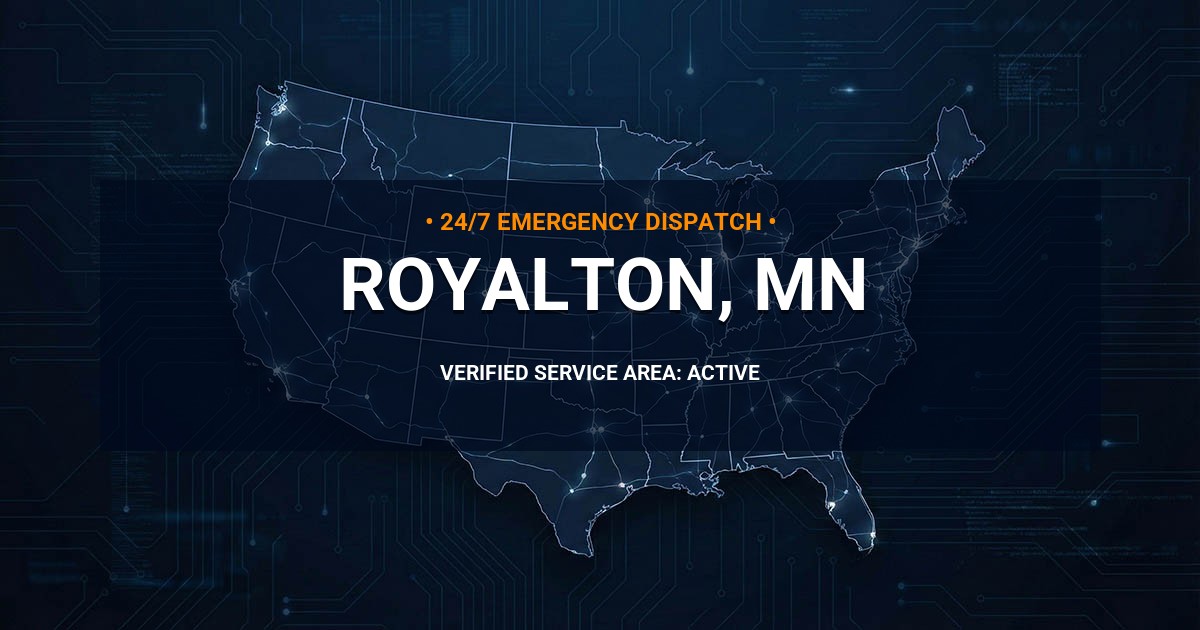 Emergency Plumbing Dispatch Map for Plumbing Services: Royalton, MN