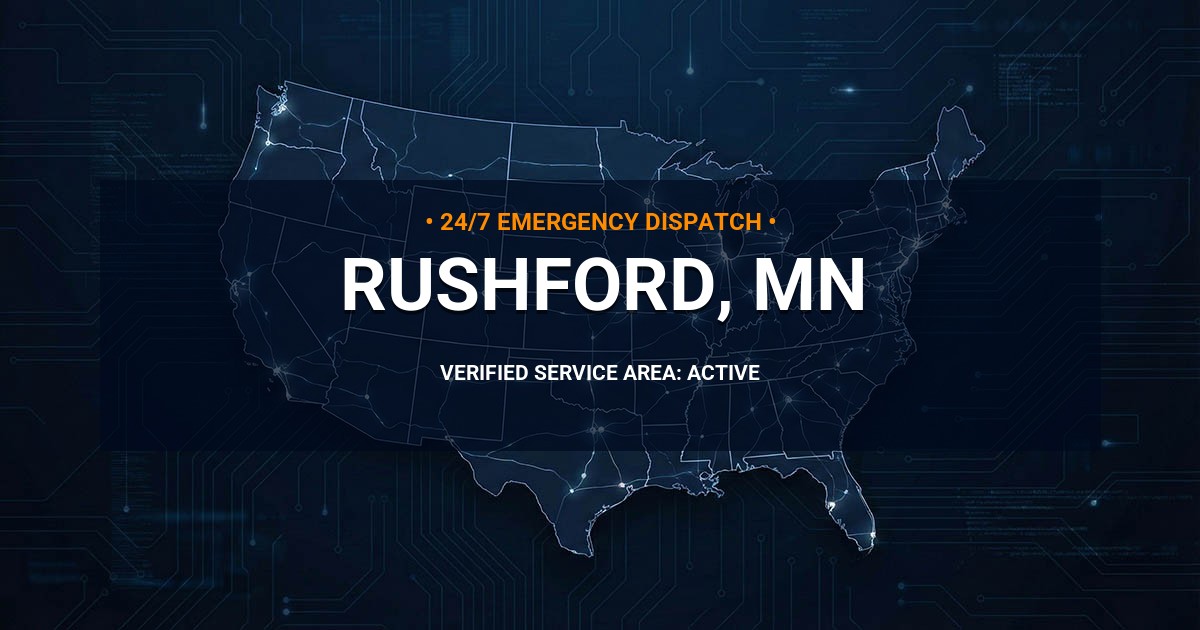 Emergency Plumbing Dispatch Map for Plumbing Services: Rushford, MN
