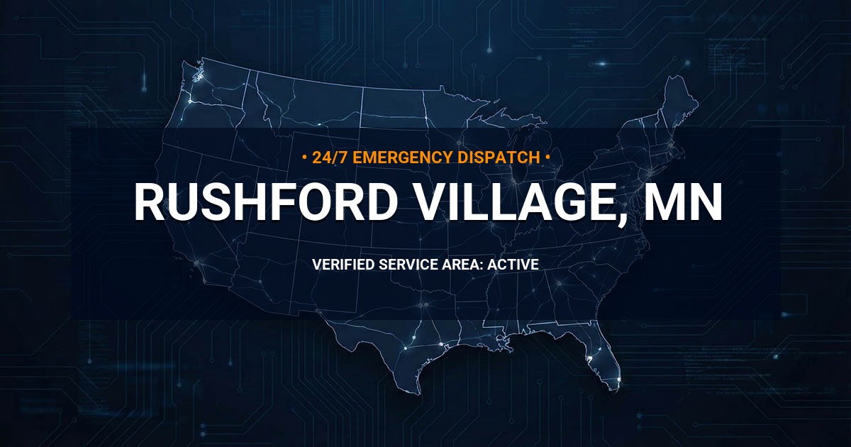 Emergency Plumbing Dispatch Map for Plumbing Services: Rushford Village, MN