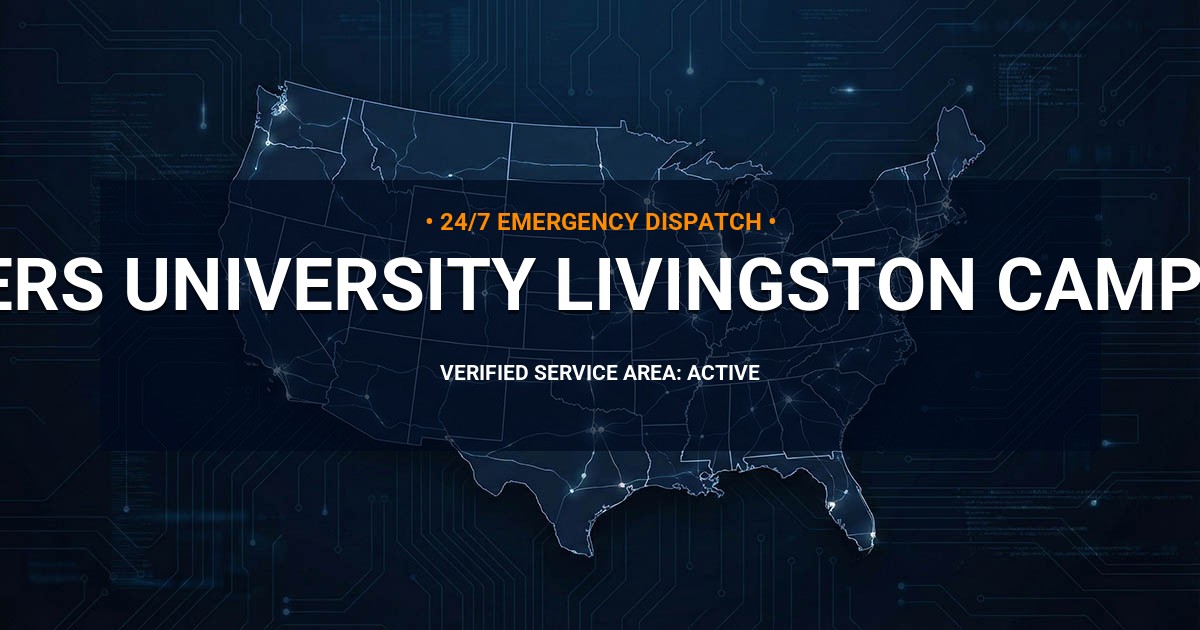 Emergency Plumbing Dispatch Map for Plumbing Services: Rutgers University-Livingston Campus, NJ
