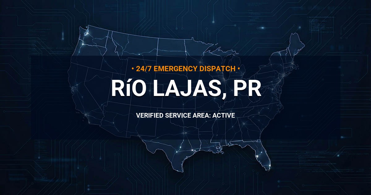 Emergency Plumbing Dispatch Map for Plumbing Services: Río Lajas, PR