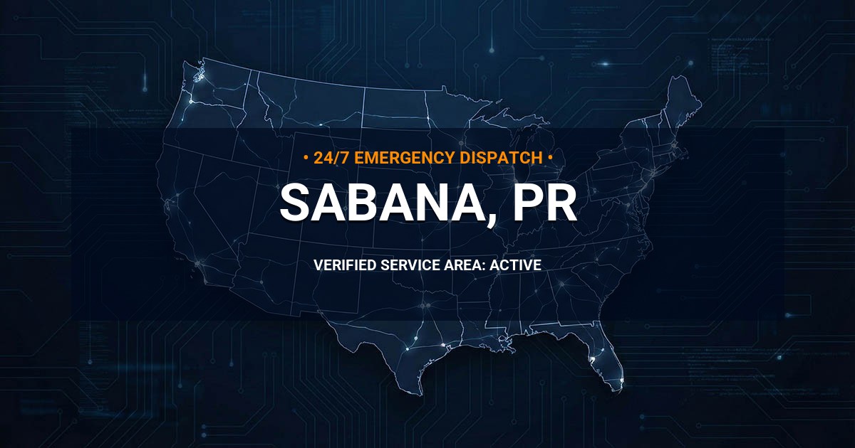 Emergency Plumbing Dispatch Map for Plumbing Services: Sabana, PR