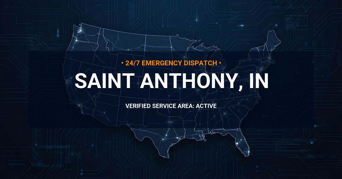 Emergency Plumbing Dispatch Map for Plumbing Services: Saint Anthony, IN