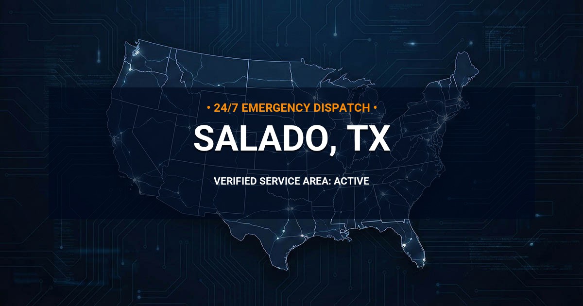 Emergency Plumbing Dispatch Map for Plumbing Services: Salado, TX