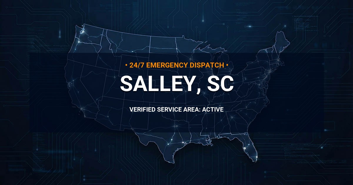 Emergency Plumbing Dispatch Map for Plumbing Services: Salley, SC