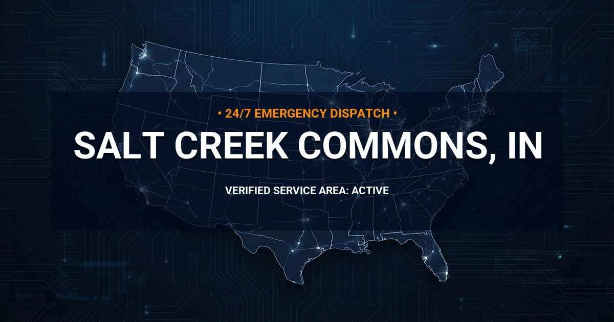 Emergency Plumbing Dispatch Map for Plumbing Services: Salt Creek Commons, IN