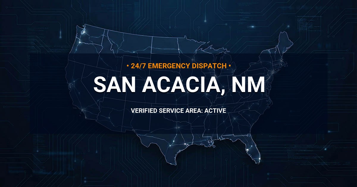 Emergency Plumbing Dispatch Map for Plumbing Services: San Acacia, NM