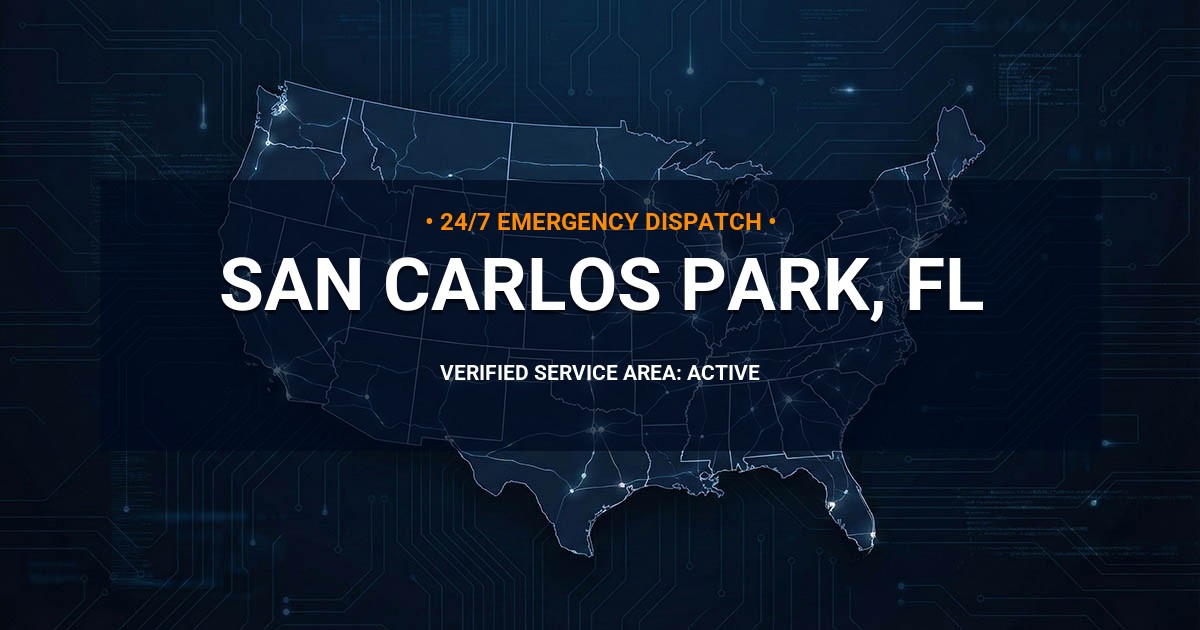Emergency Plumbing Dispatch Map for Plumbing Services: San Carlos Park, FL