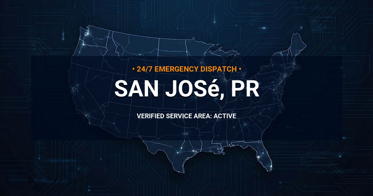Emergency Plumbing Dispatch Map for Plumbing Services: San José, PR