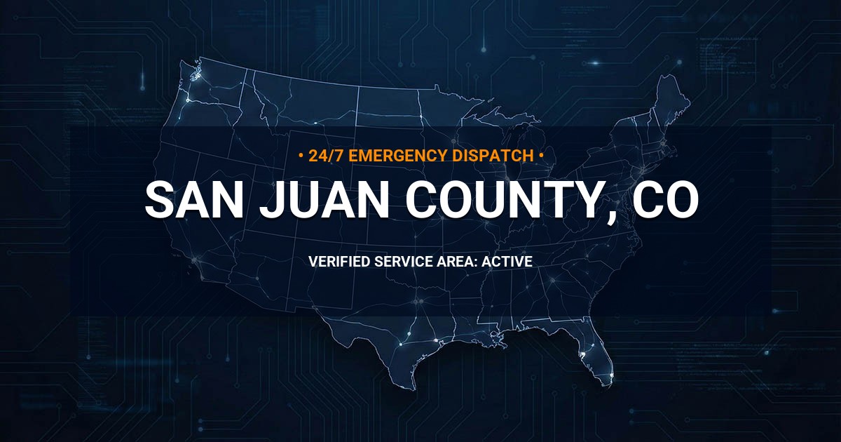Emergency Plumbing Dispatch Map for San Juan County Plumbing Logistics