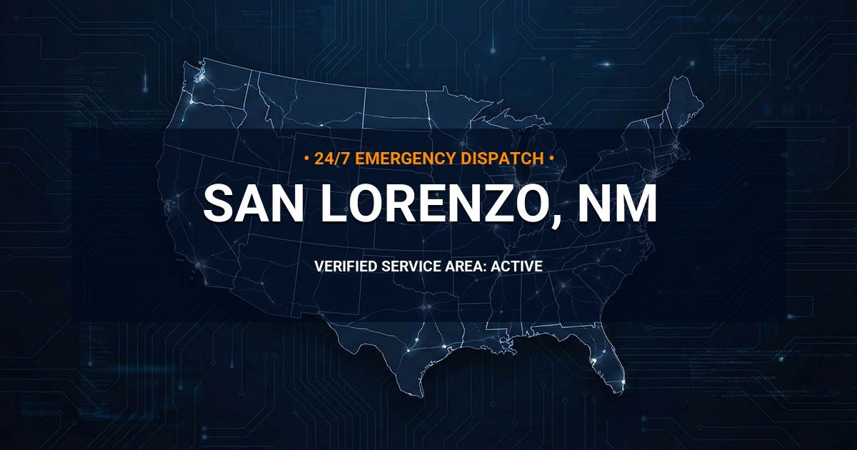 Emergency Plumbing Dispatch Map for Plumbing Services: San Lorenzo, NM