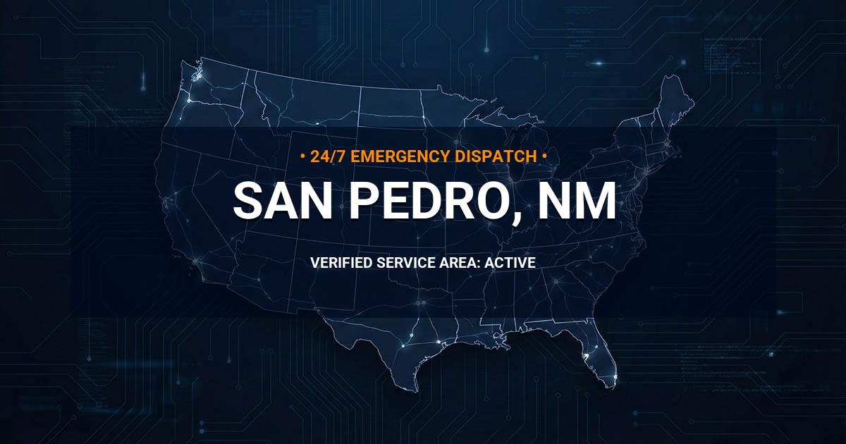 Emergency Plumbing Dispatch Map for Plumbing Services: San Pedro, NM