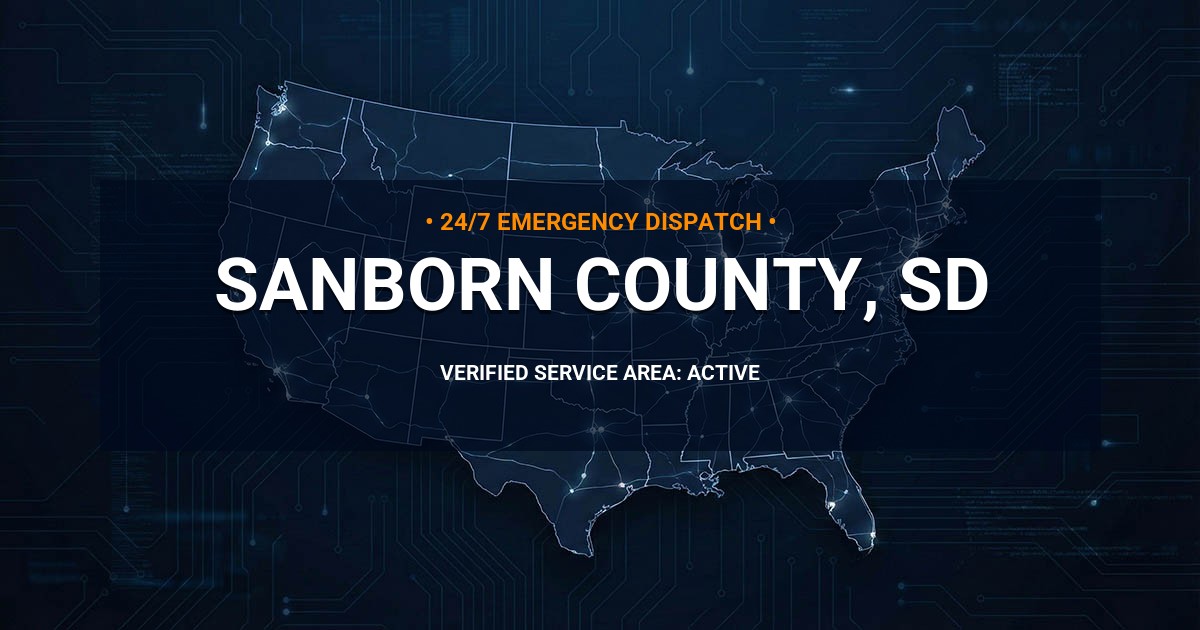 Emergency Plumbing Dispatch Map for Sanborn County Plumbing Logistics