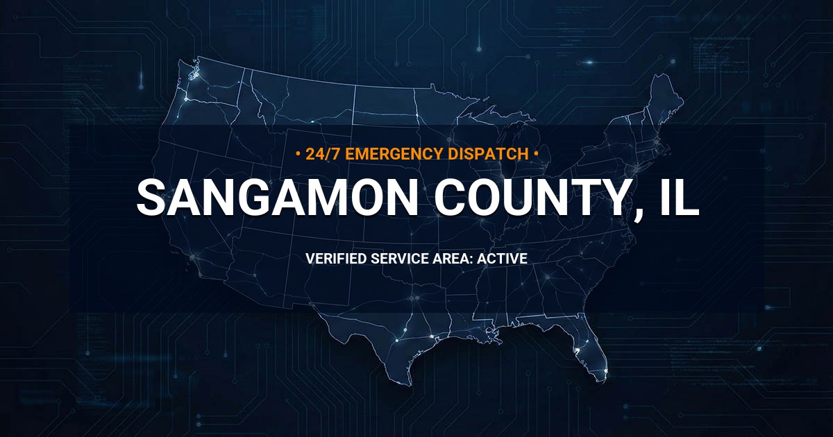 Emergency Plumbing Dispatch Map for Sangamon County Plumbing Logistics