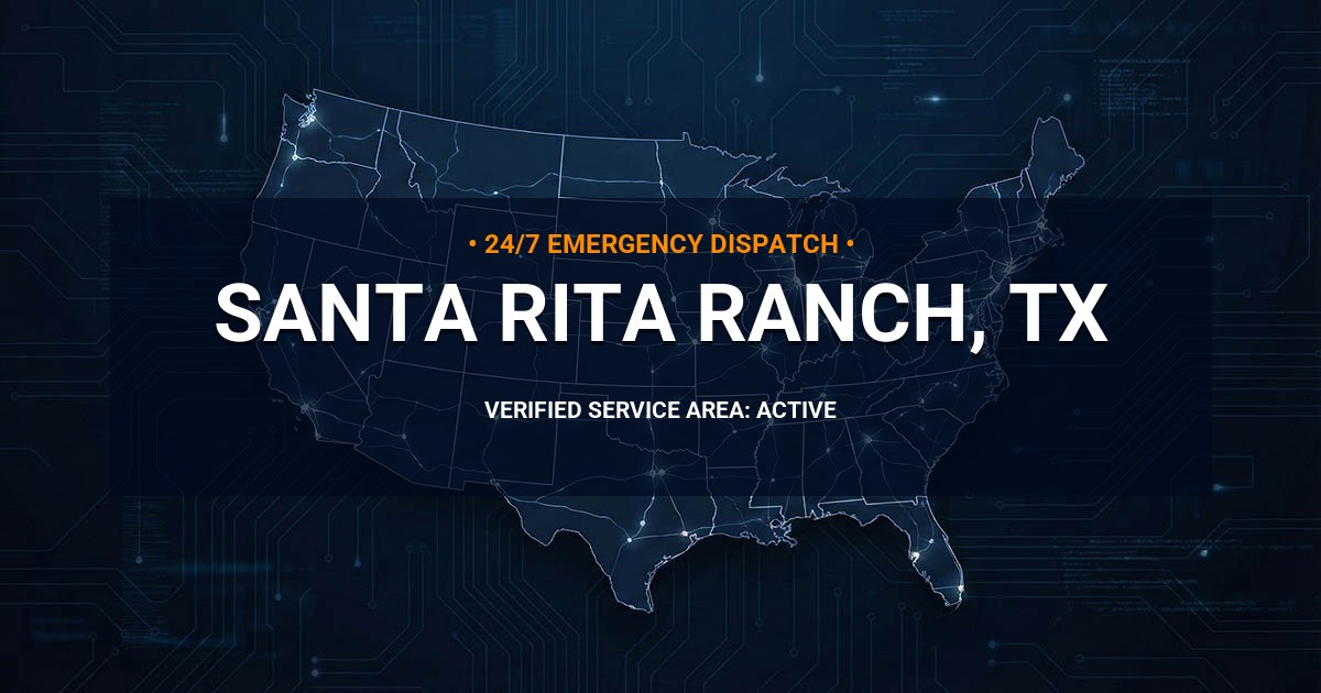 Emergency Plumbing Dispatch Map for Plumbing Services: Santa Rita Ranch, TX