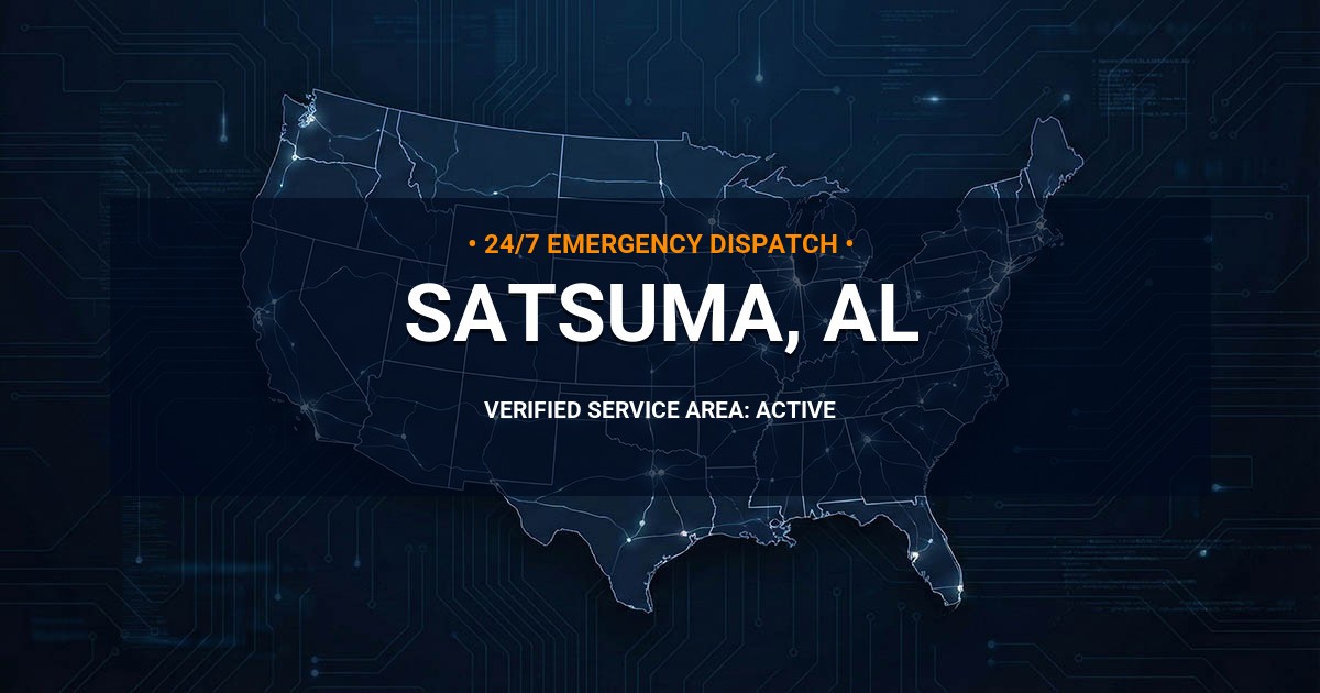 Emergency Plumbing Dispatch Map for Plumbing Services: Satsuma, AL