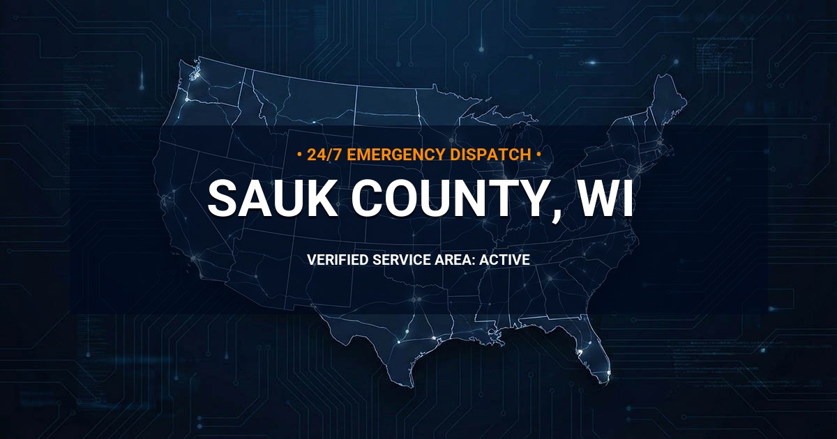 Emergency Plumbing Dispatch Map for Sauk County Plumbing Logistics