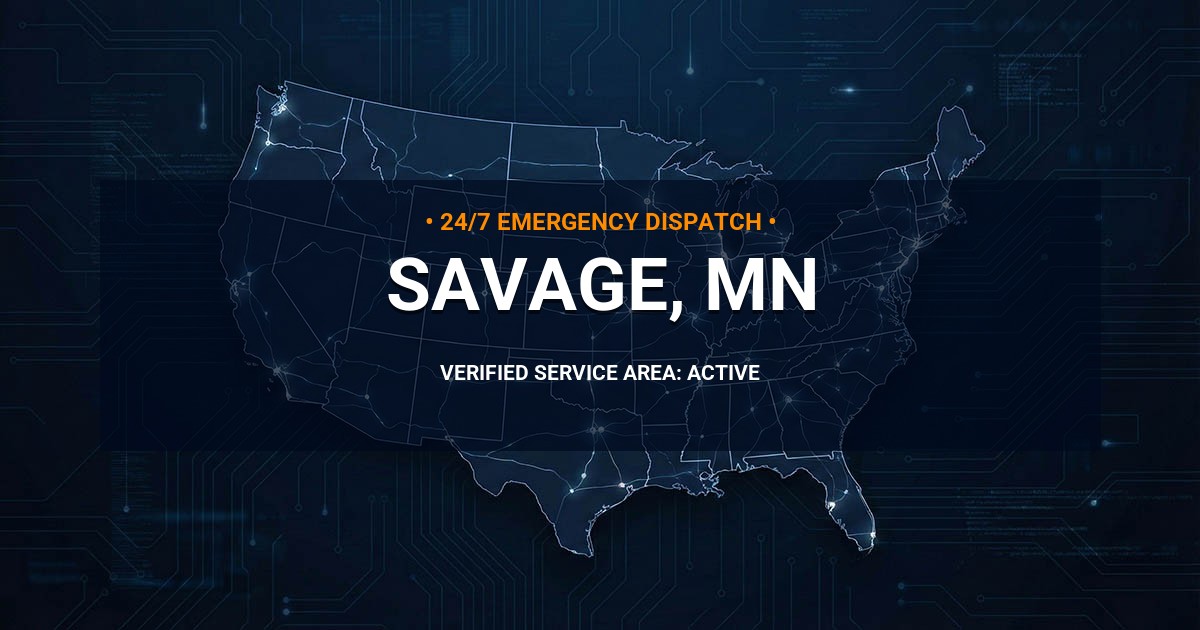 Emergency Plumbing Dispatch Map for Plumbing Services: Savage, MN
