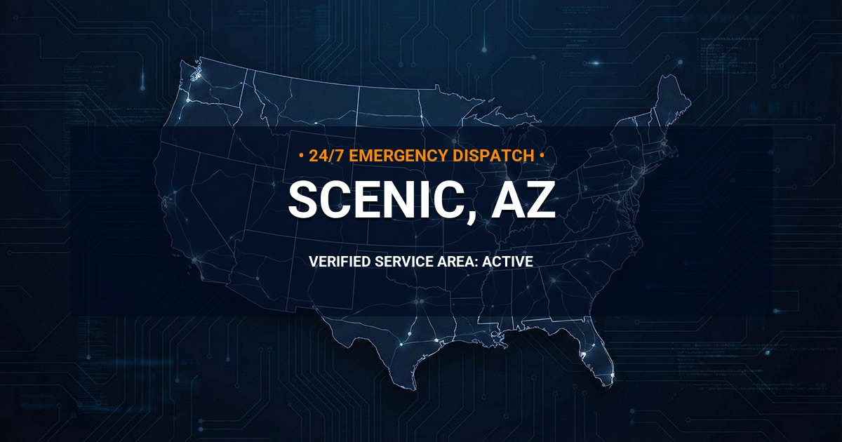 Emergency Plumbing Dispatch Map for Plumbing Services: Scenic, AZ