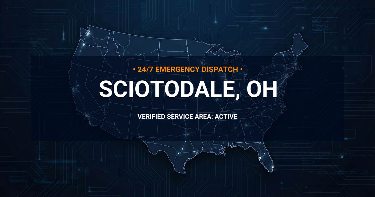 Emergency Plumbing Dispatch Map for Plumbing Services: Sciotodale, OH