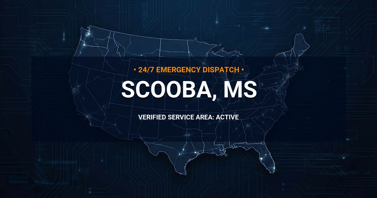 Emergency Plumbing Dispatch Map for Plumbing Services: Scooba, MS