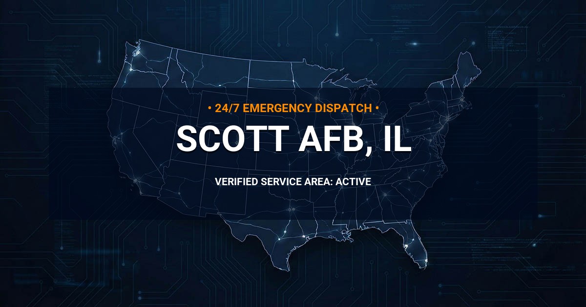Emergency Plumbing Dispatch Map for Plumbing Services: Scott AFB, IL
